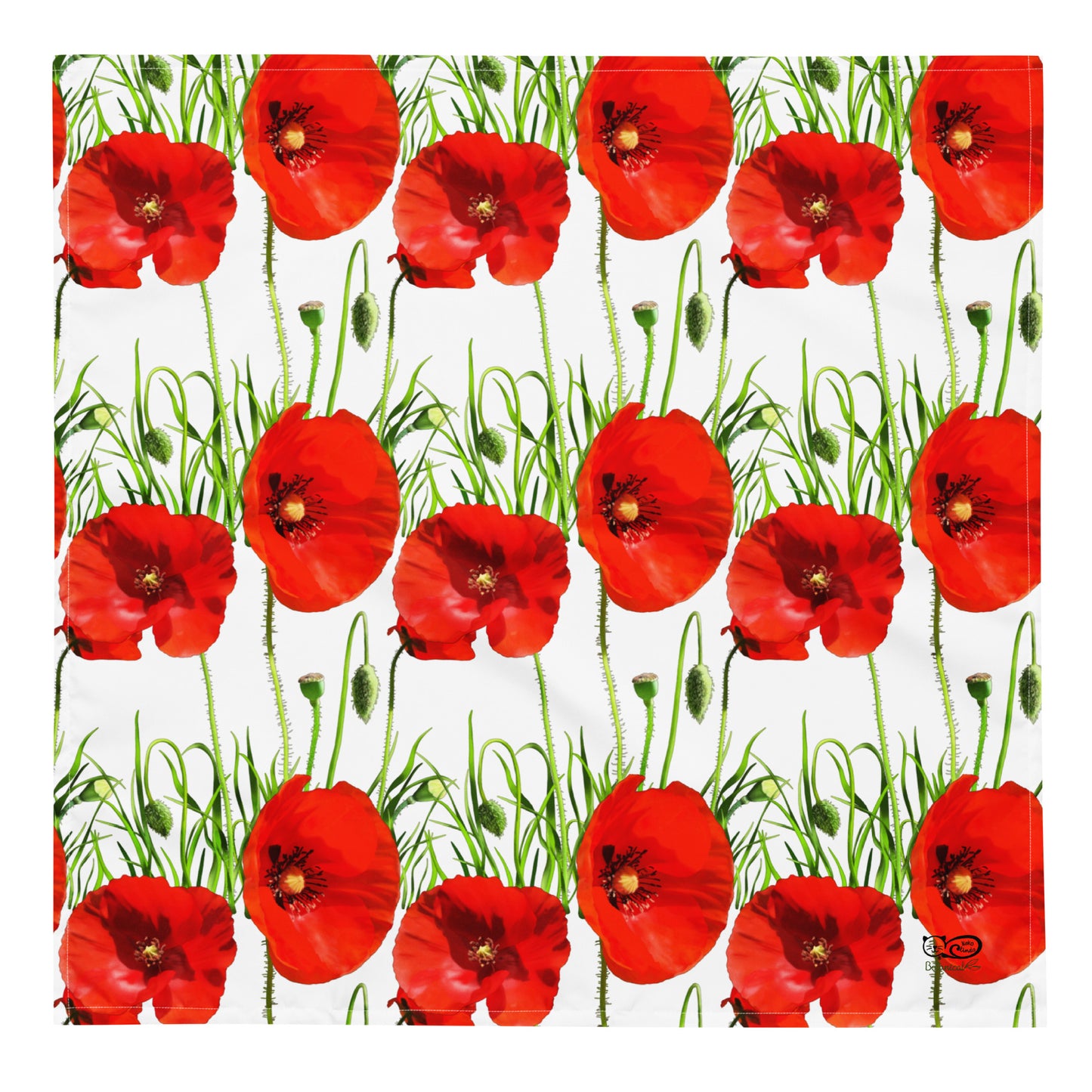 Bandana sostenible | Amapolas – Diseño Nekolindo