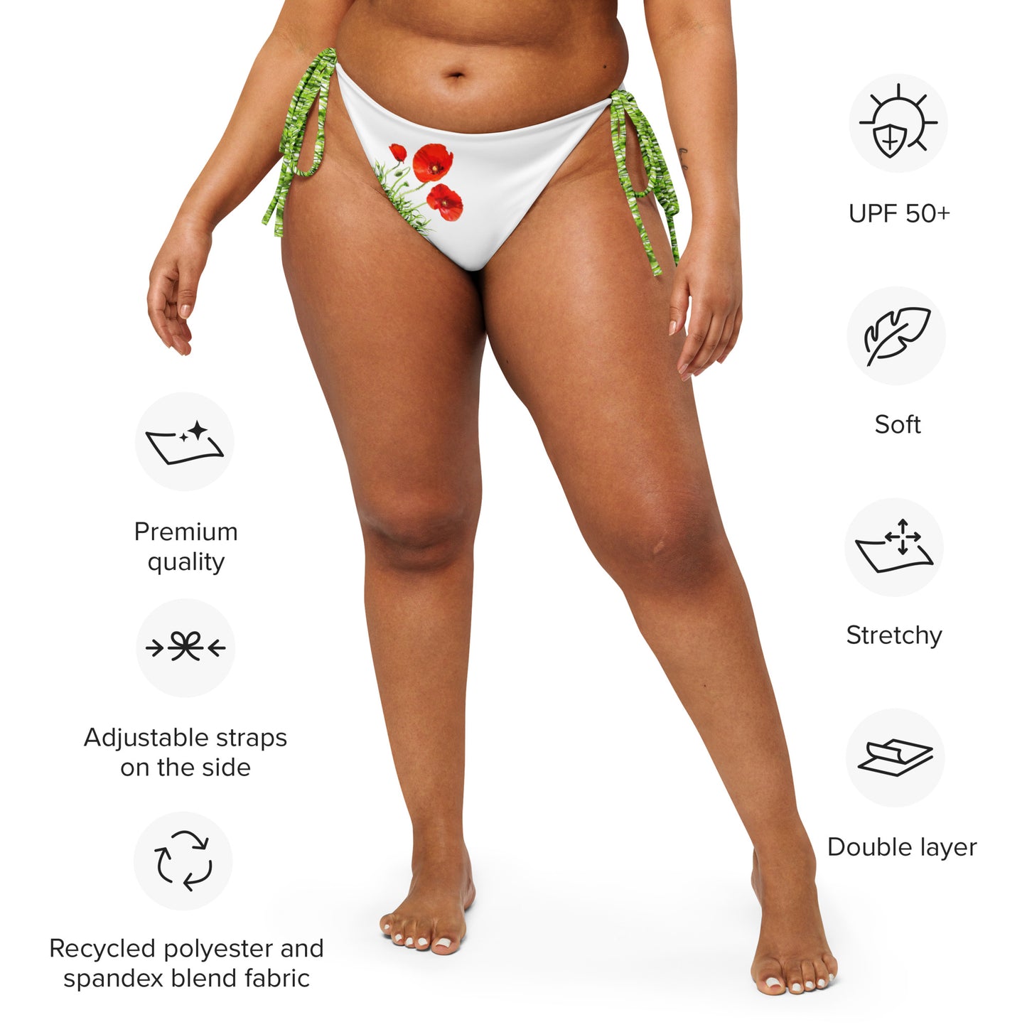Braguita de bikini sostenible | Amapolas – Triangular – Diseño Nekolindo