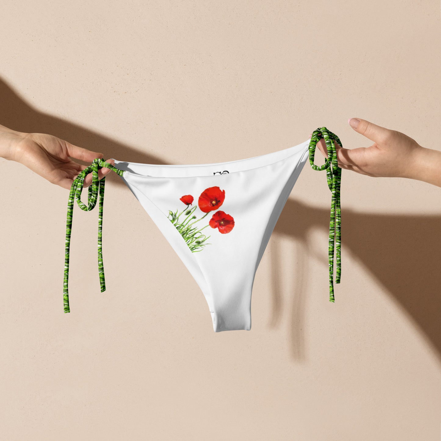 Braguita de bikini sostenible | Amapolas – Triangular – Diseño Nekolindo