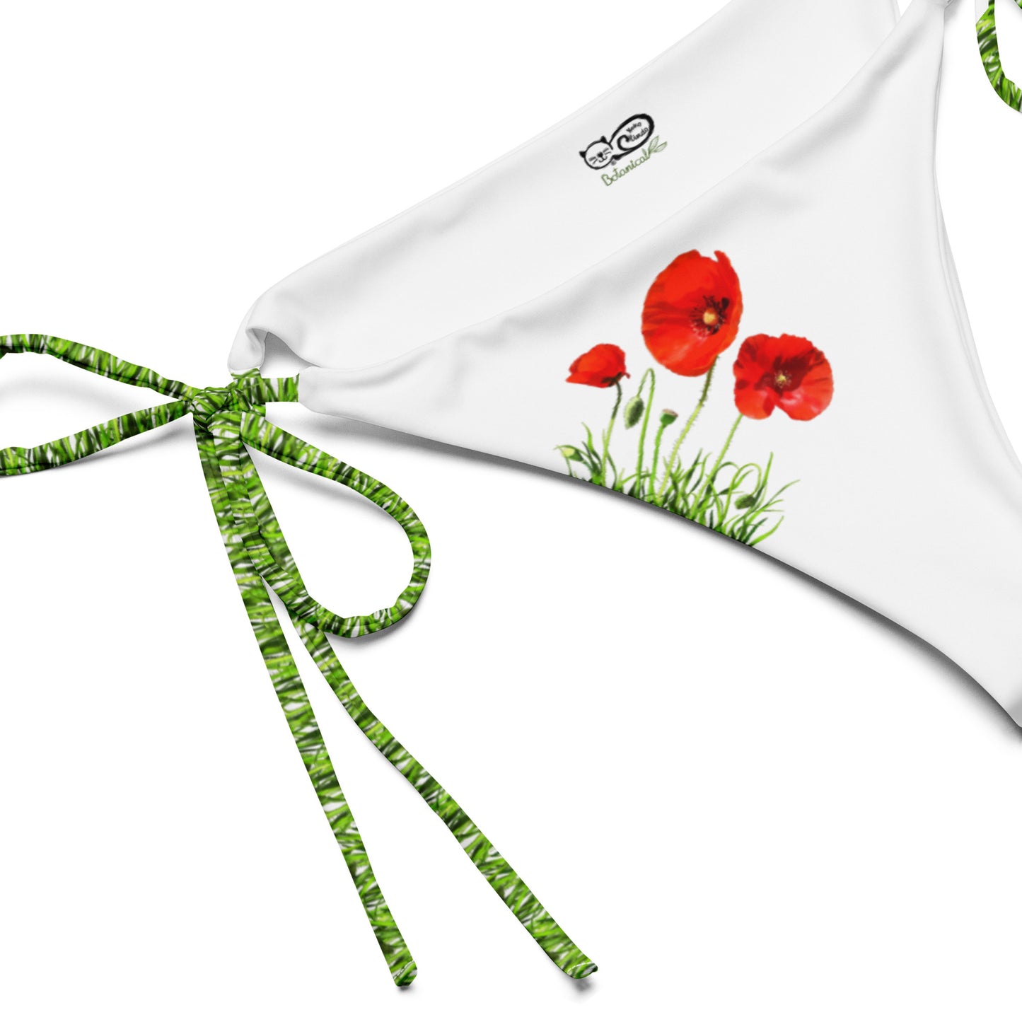 Braguita de bikini sostenible | Amapolas – Triangular – Diseño Nekolindo