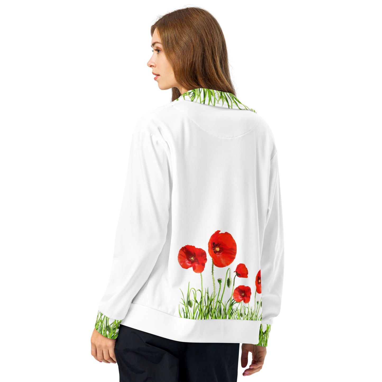 Chaqueta sostenible unisex | Amapolas – Diseño Nekolindo