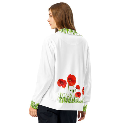 Chaqueta sostenible unisex | Amapolas – Diseño Nekolindo
