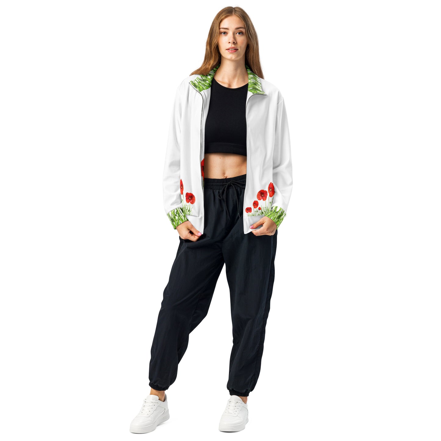 Chaqueta sostenible unisex | Amapolas – Diseño Nekolindo