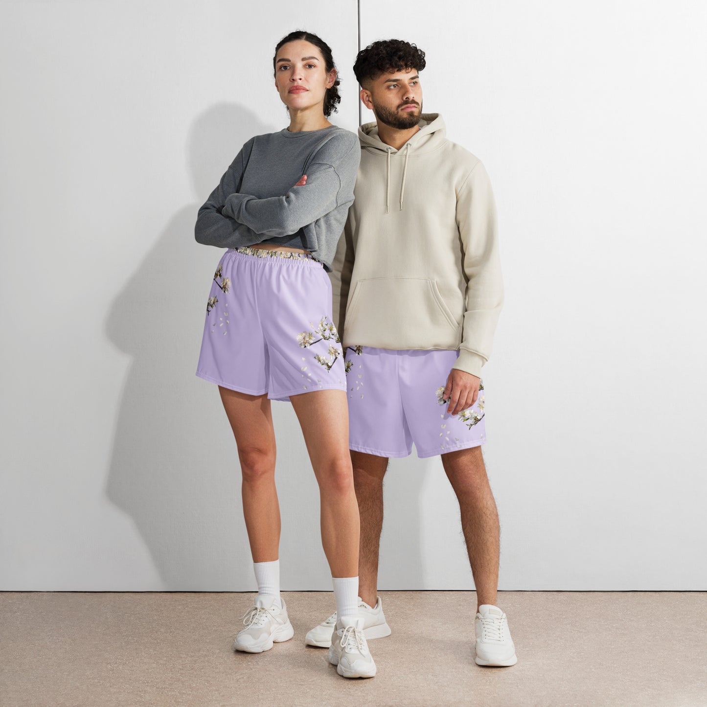 Pantalones cortos sostenibles de largo medio | Flor de Almendro – Diseño Nekolindo
