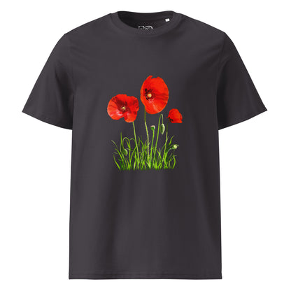Camiseta sostenible unisex | Amapolas – Diseño Nekolindo