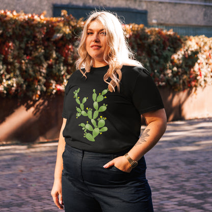 Camiseta sostenible Cactus mujer | Diseño botánico Nekolindo