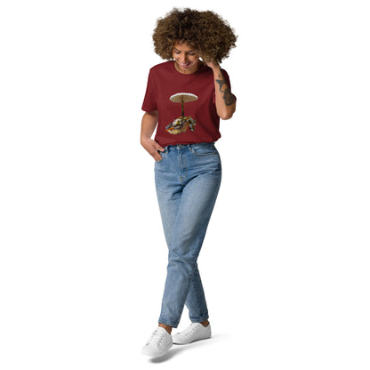 Camiseta sostenible mujer | Nacida entre hojas – Diseño Nekolindo