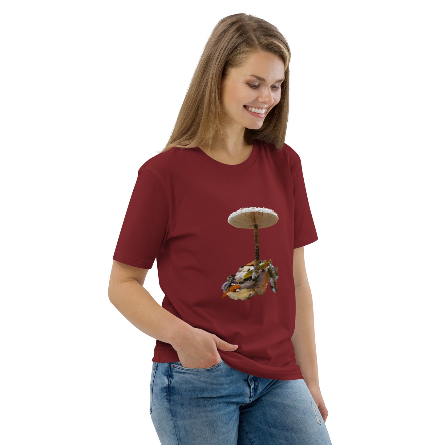 Camiseta sostenible mujer | Nacida entre hojas – Diseño Nekolindo