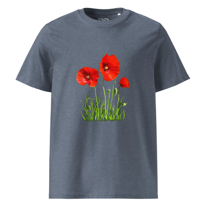 Camiseta sostenible unisex | Amapolas – Diseño Nekolindo