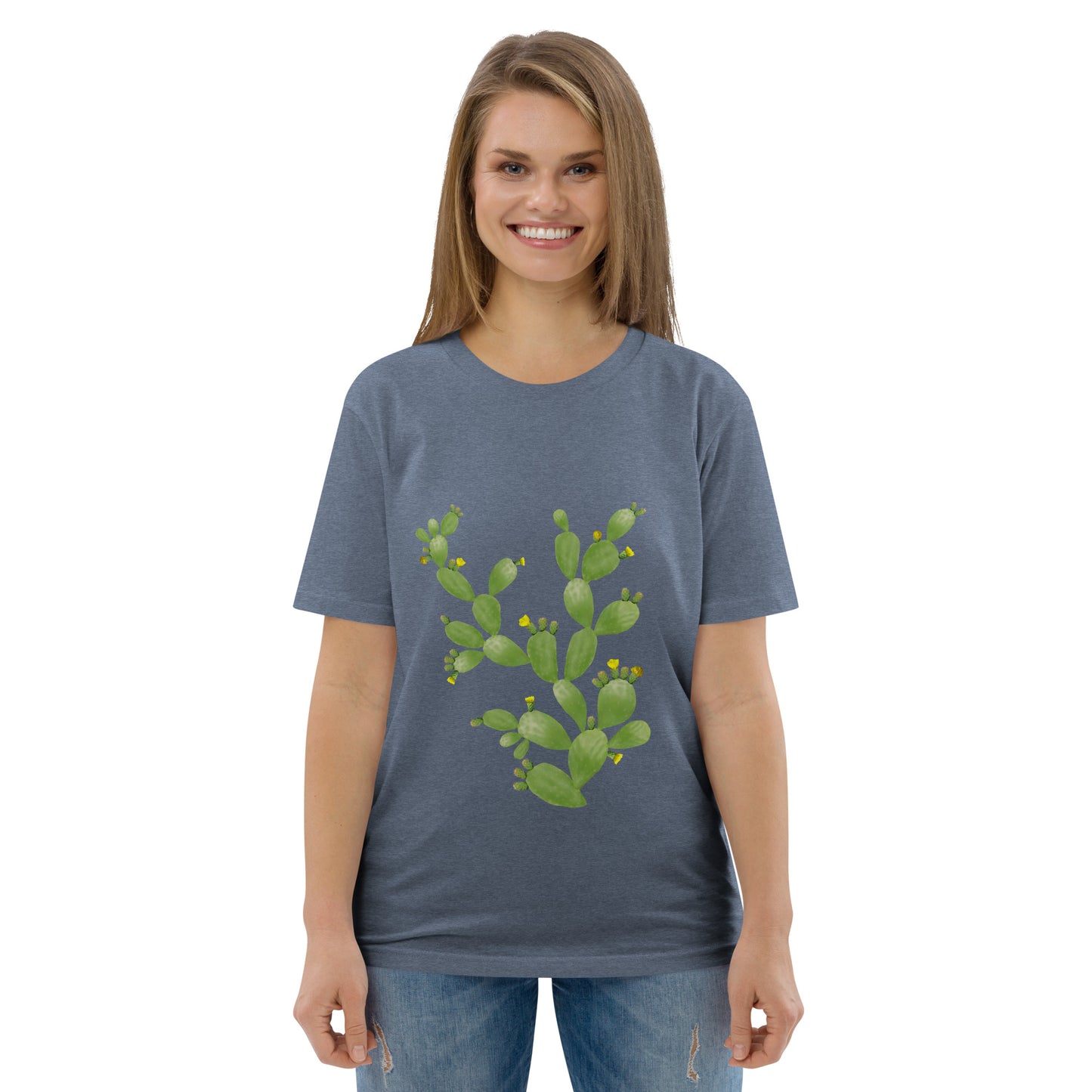 Camiseta sostenible Cactus mujer | Diseño botánico Nekolindo