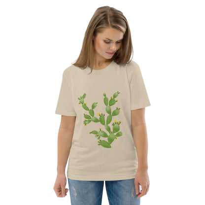 Camiseta sostenible Cactus mujer | Diseño botánico Nekolindo