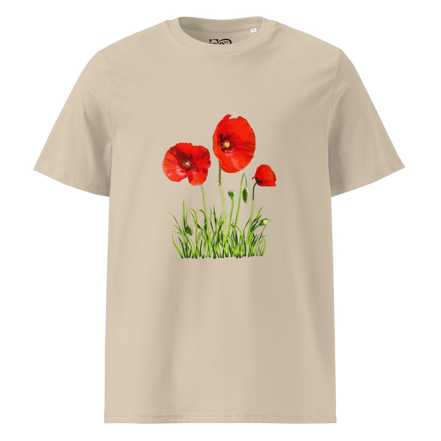 Camiseta sostenible unisex | Amapolas – Diseño Nekolindo