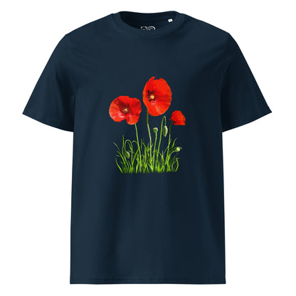 Camiseta sostenible unisex | Amapolas – Diseño Nekolindo