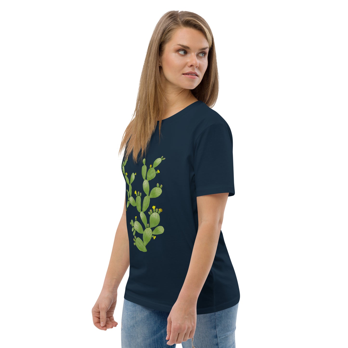 Camiseta sostenible Cactus mujer | Diseño botánico Nekolindo