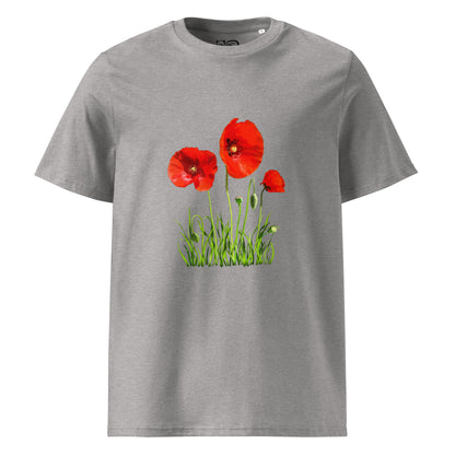 Camiseta sostenible unisex | Amapolas – Diseño Nekolindo