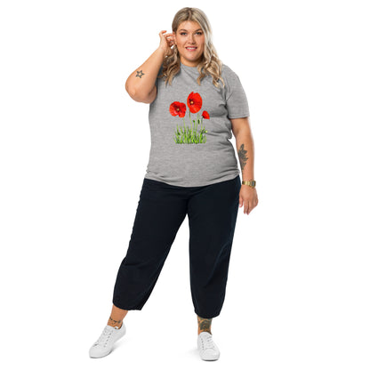 Camiseta sostenible unisex | Amapolas – Diseño Nekolindo