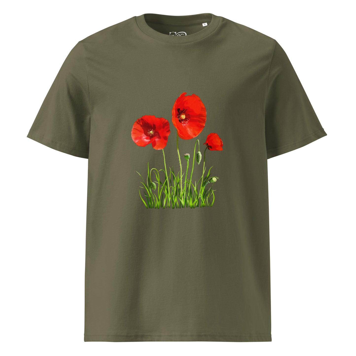 Camiseta sostenible unisex | Amapolas – Diseño Nekolindo