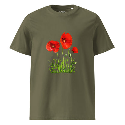 Camiseta sostenible unisex | Amapolas – Diseño Nekolindo