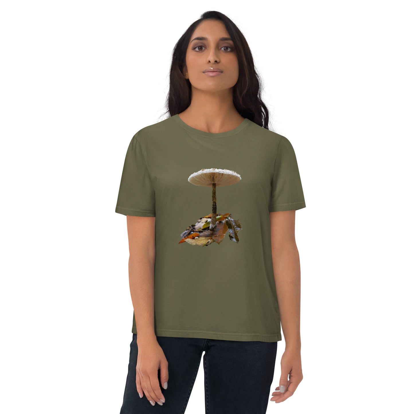 Camiseta sostenible mujer | Nacida entre hojas – Diseño Nekolindo
