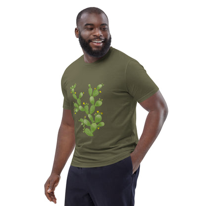 Camiseta sostenible Cactus hombre | Diseño botánico Nekolindo