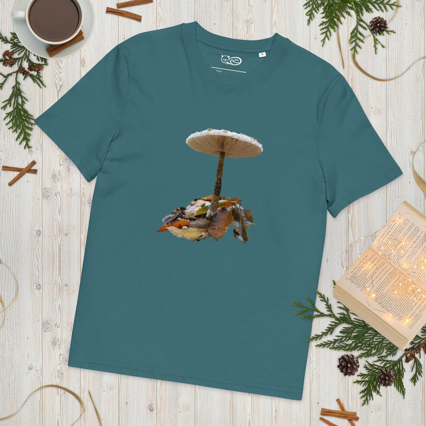 Camiseta sostenible hombre | Nacida entre hojas – Diseño Nekolindo