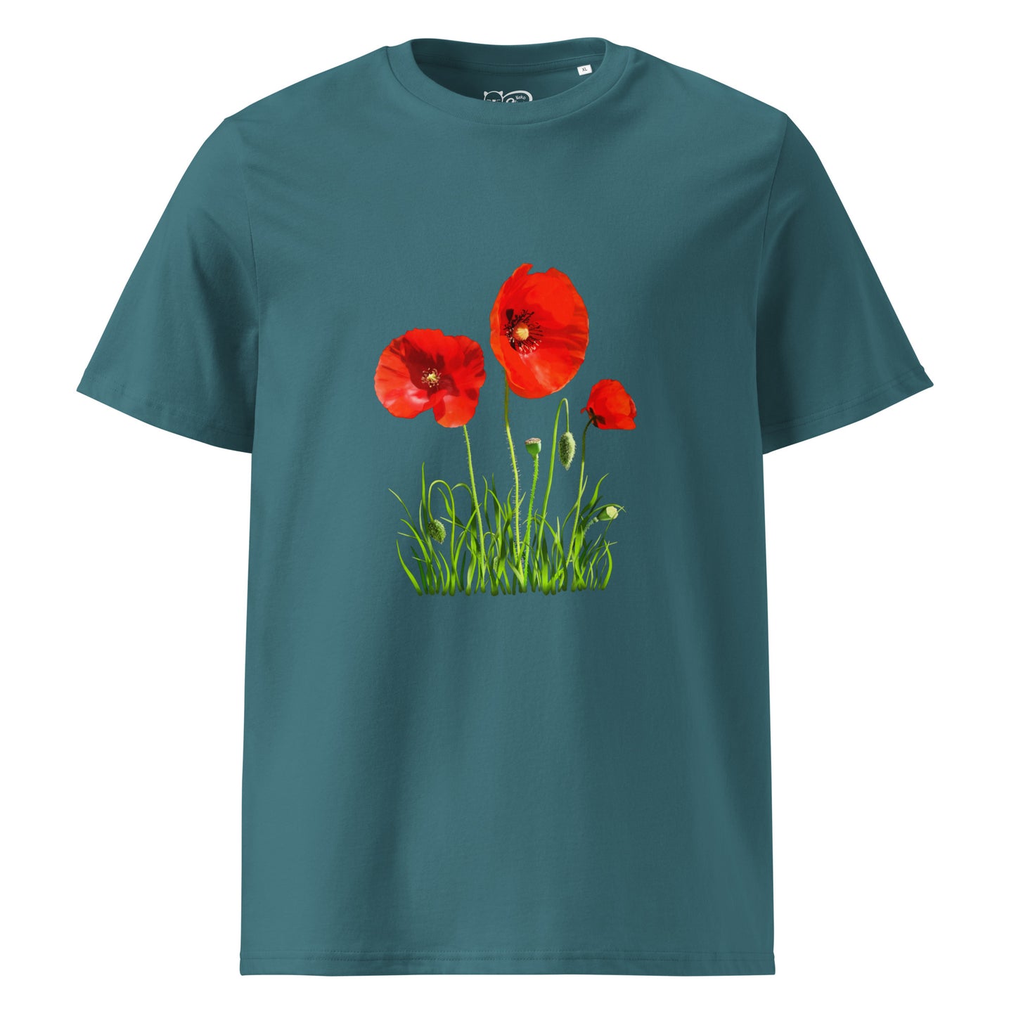 Camiseta sostenible unisex | Amapolas – Diseño Nekolindo