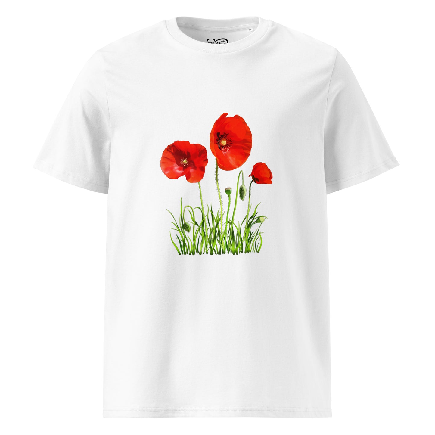 Camiseta sostenible unisex | Amapolas – Diseño Nekolindo