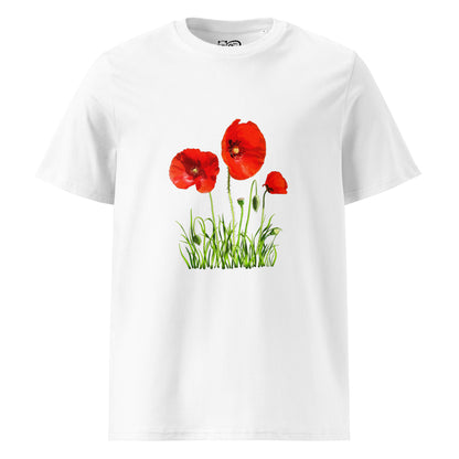 Camiseta sostenible unisex | Amapolas – Diseño Nekolindo