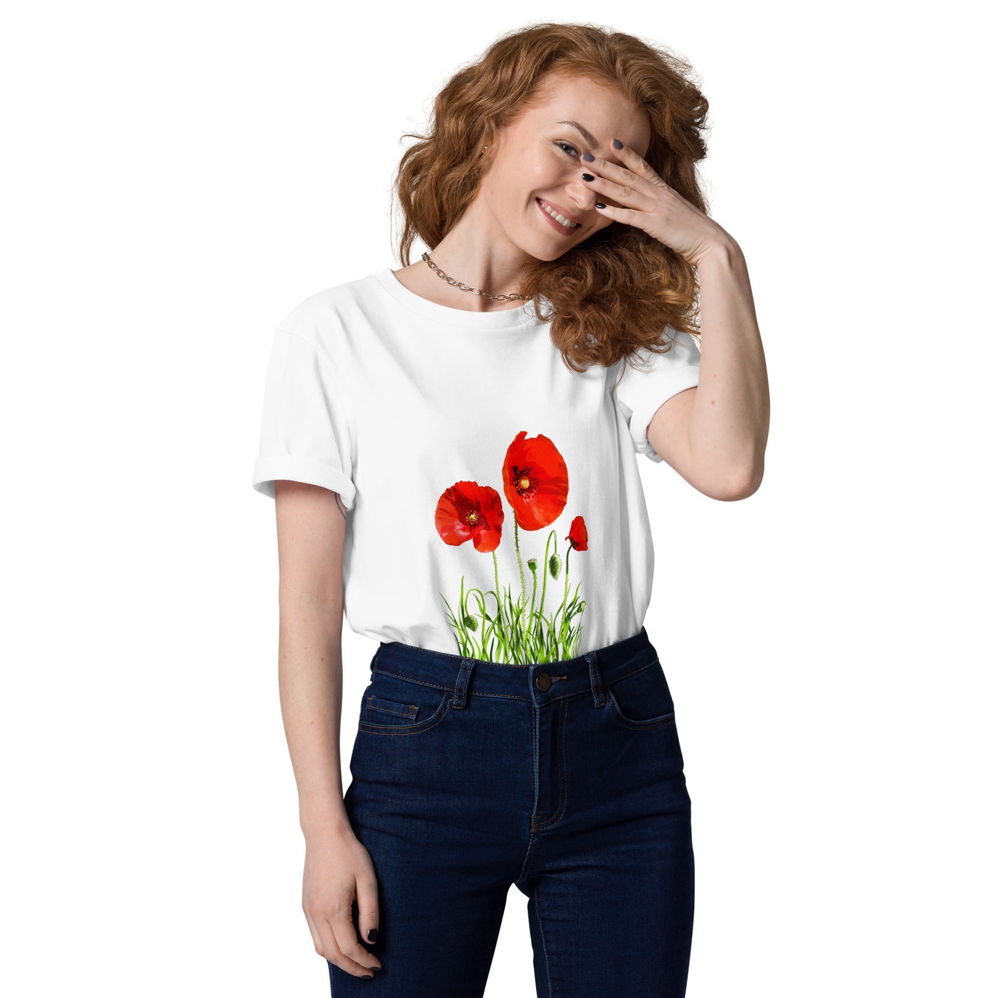 Camiseta sostenible unisex | Amapolas – Diseño Nekolindo