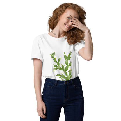 Camiseta sostenible Cactus mujer | Diseño botánico Nekolindo